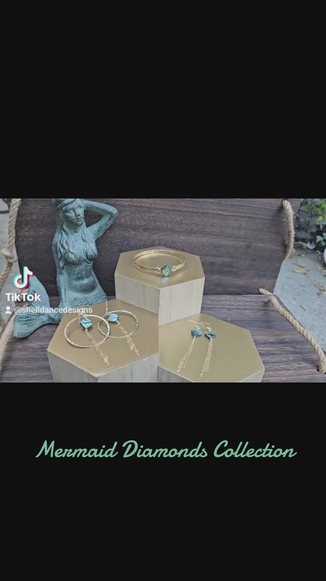 Mermaid Diamonds Chain Earrings