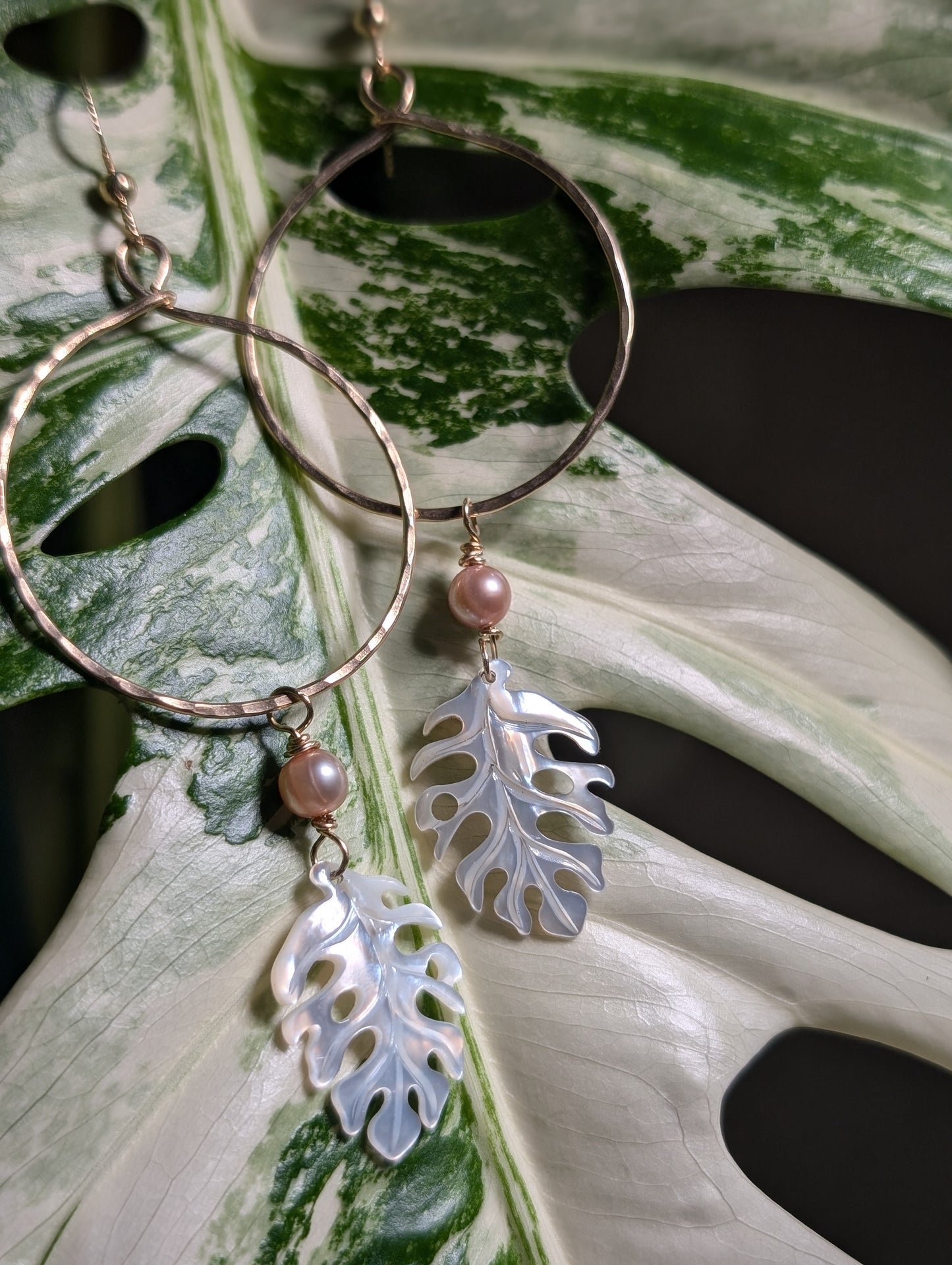 Tropical Leaf Earrings