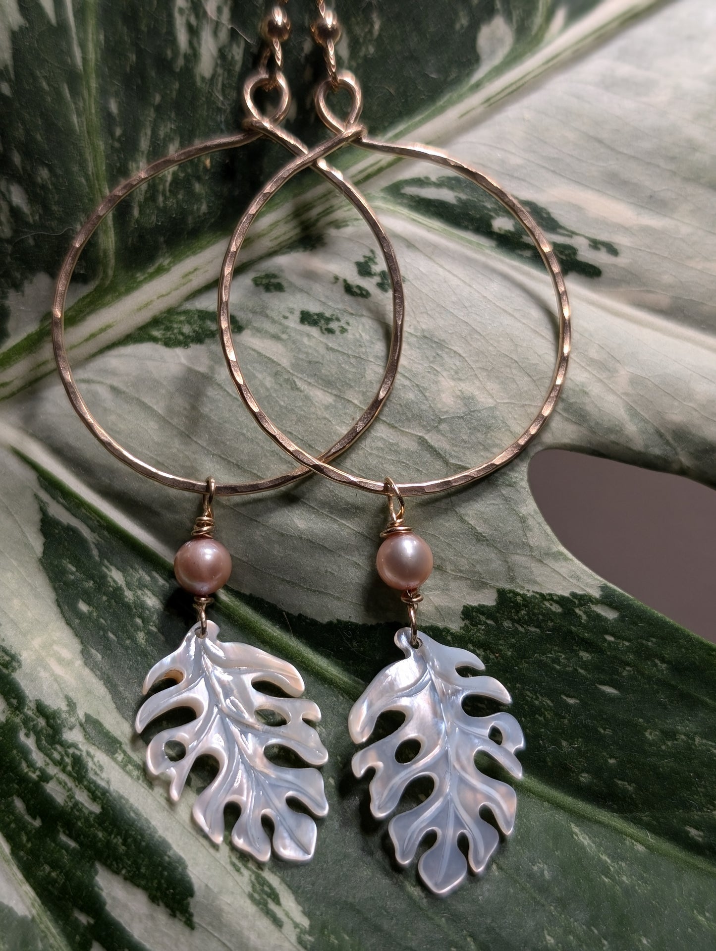 Tropical Leaf Earrings