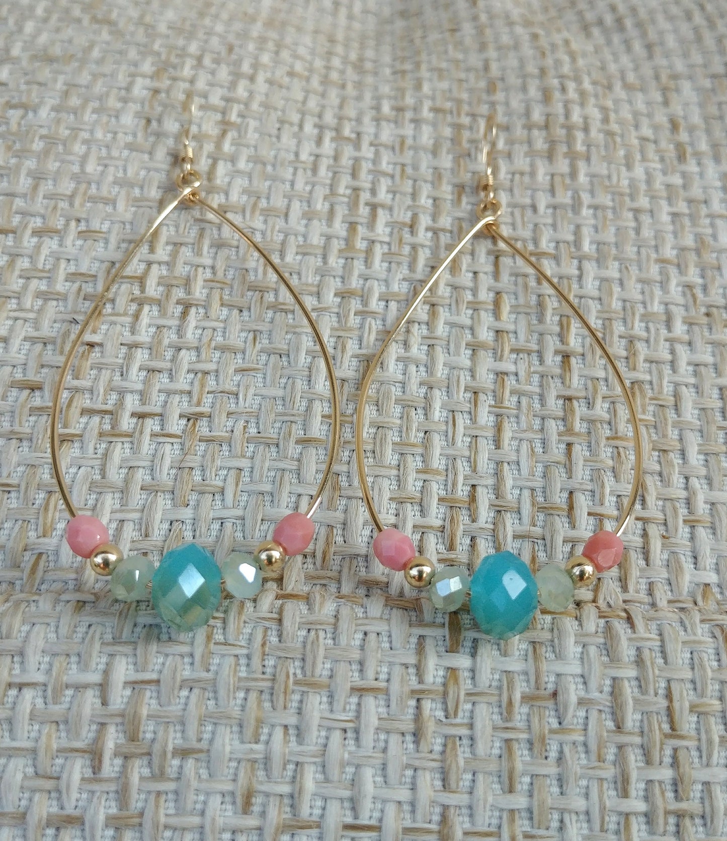 Tropical Hoops - 14k Gold Filled or Sterling Silver ~ Customize Bead Options