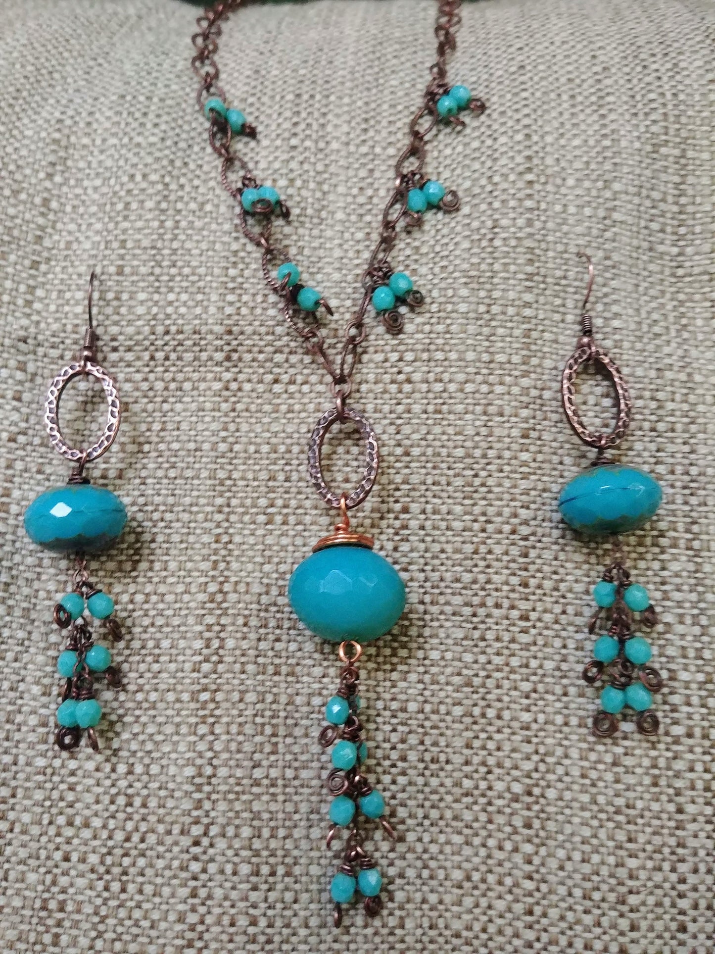 Dancing with the Sea Necklace & Earring Set ~ CLEARANCE