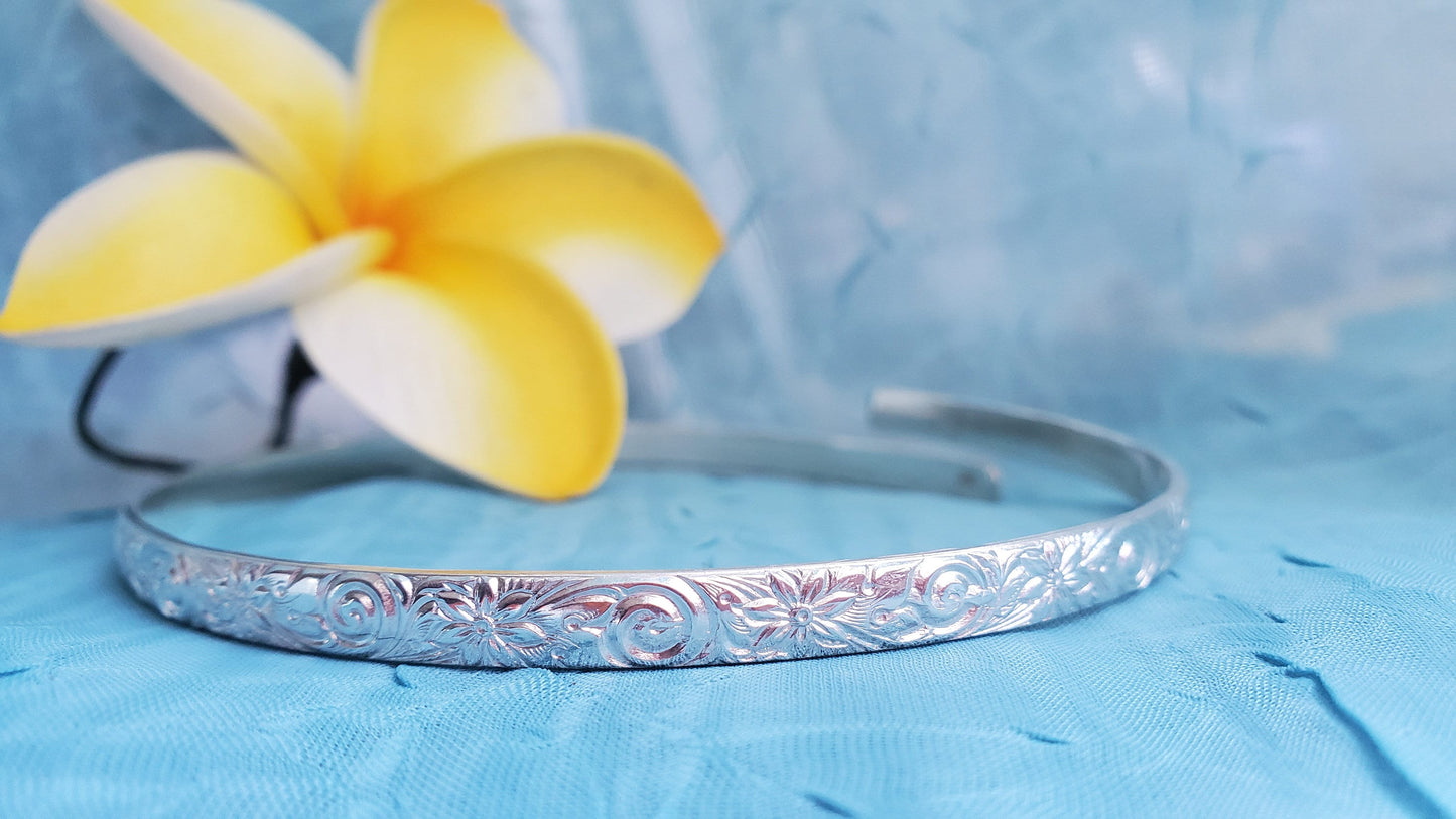 Hawaiian Heirloom Upper Arm Cuff ~ Sterling Silver & 14k Gold Filled