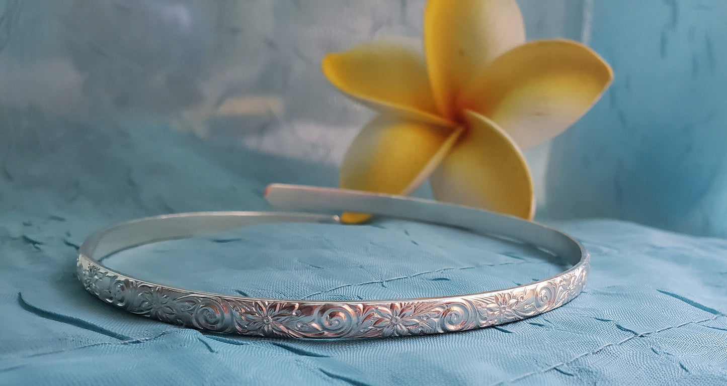 Hawaiian Heirloom Upper Arm Cuff ~ Sterling Silver & 14k Gold Filled