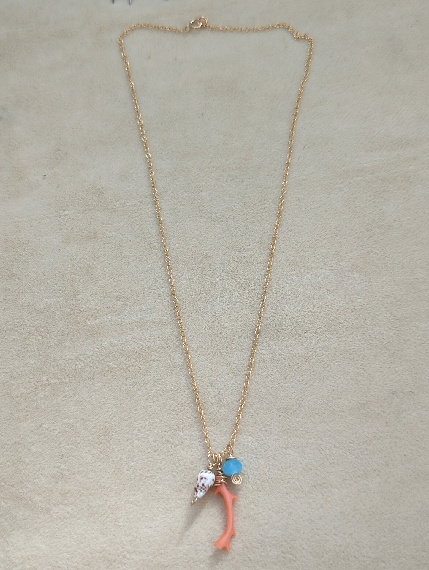 Tropical Ocean Coral Necklace