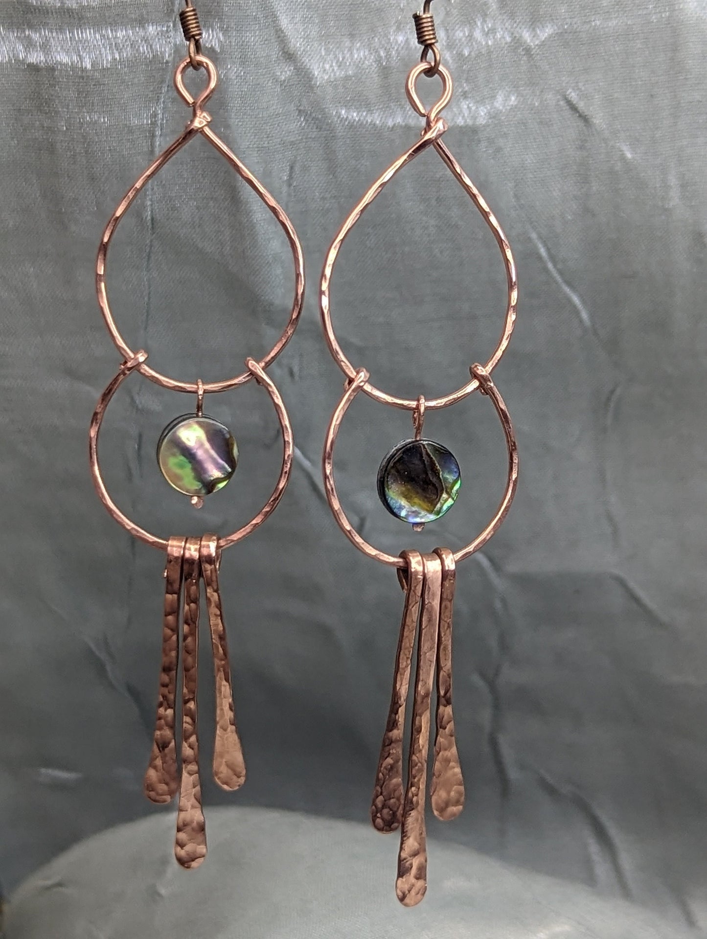 Abalone Bar Dangle Earrings - Unique Abalone Earrings