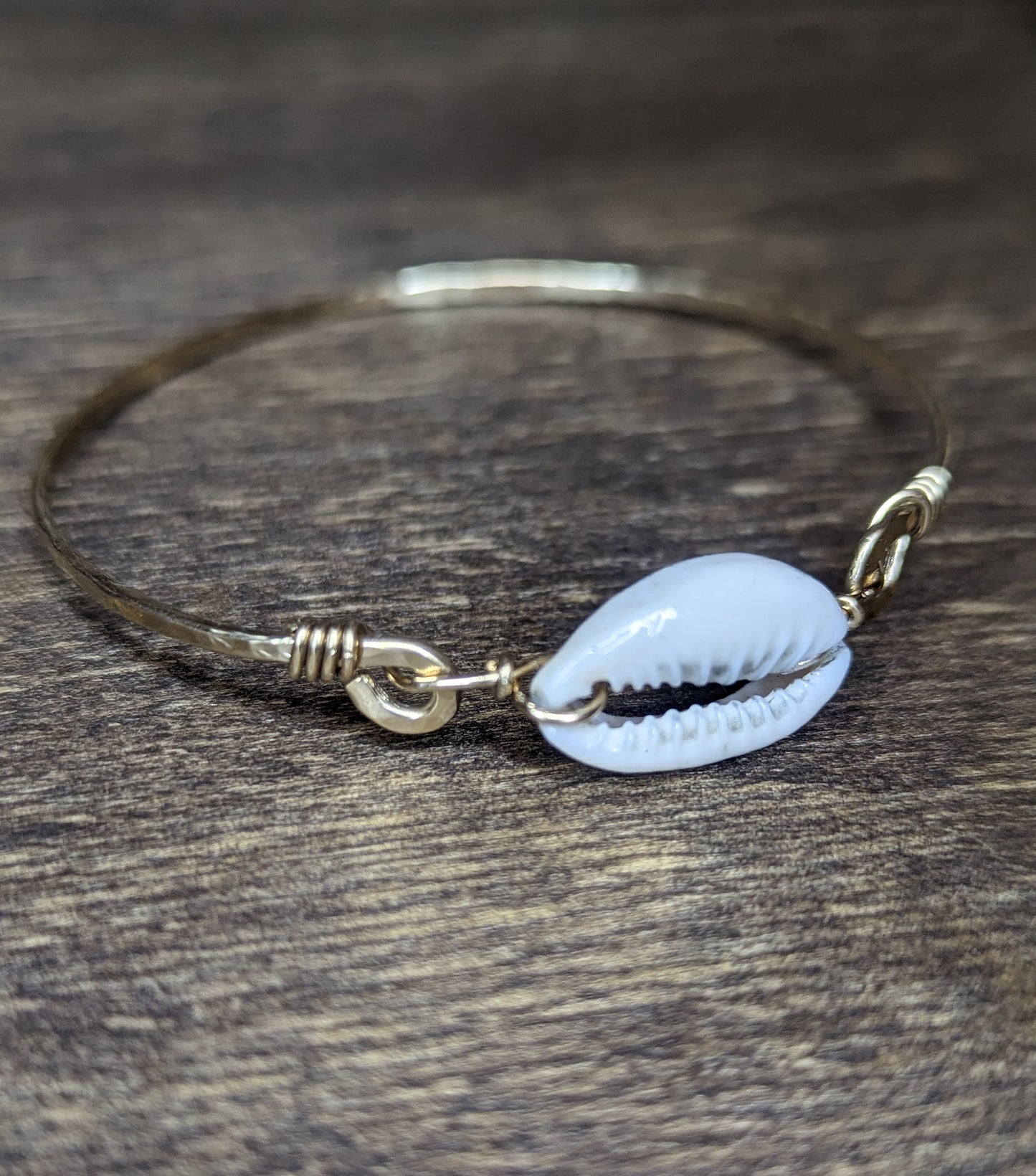 Cowrie Beach Bangle - Pick your Size, Wire and Texture