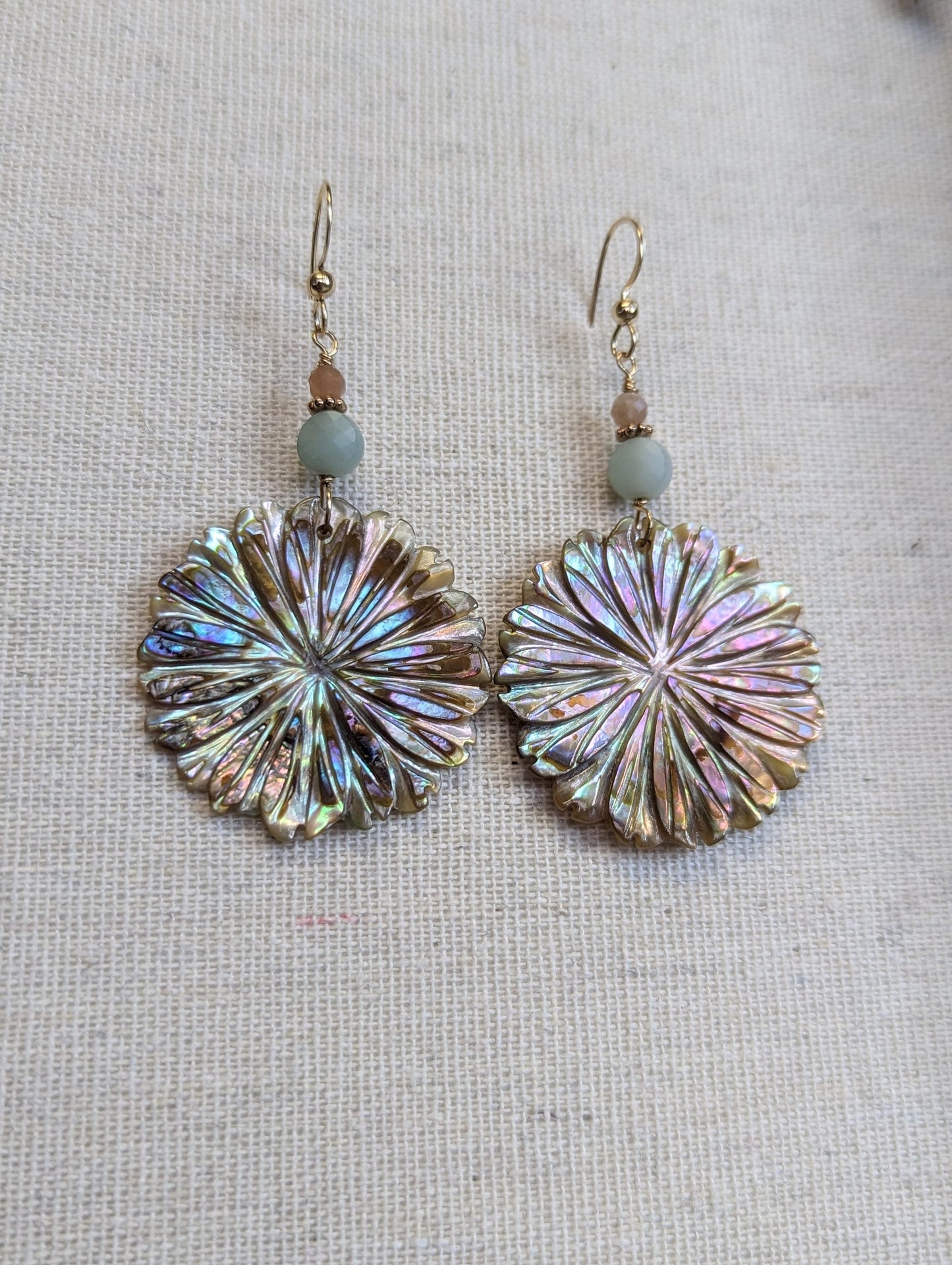 Abalone Flower Earrings