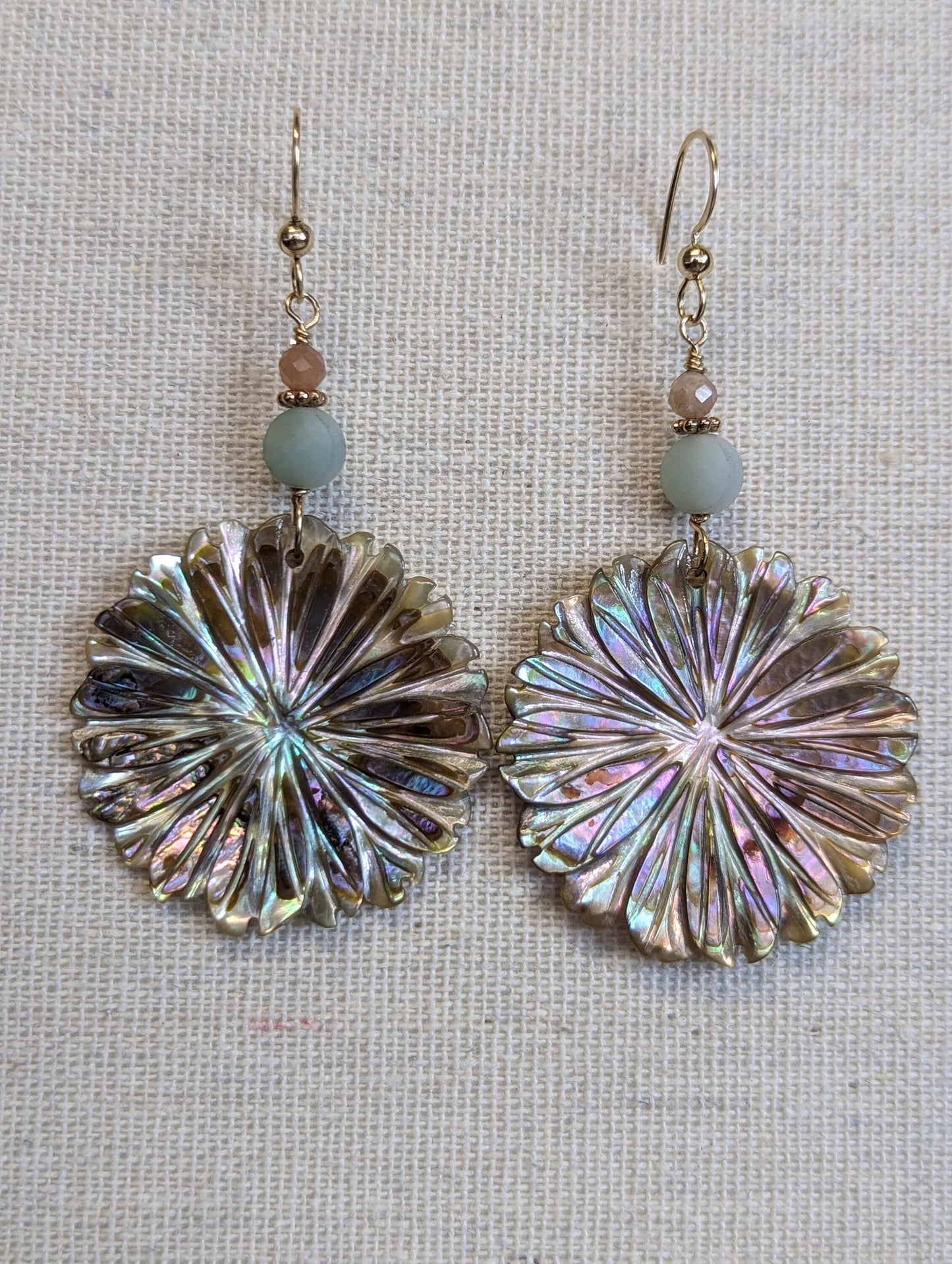 Abalone Flower Earrings