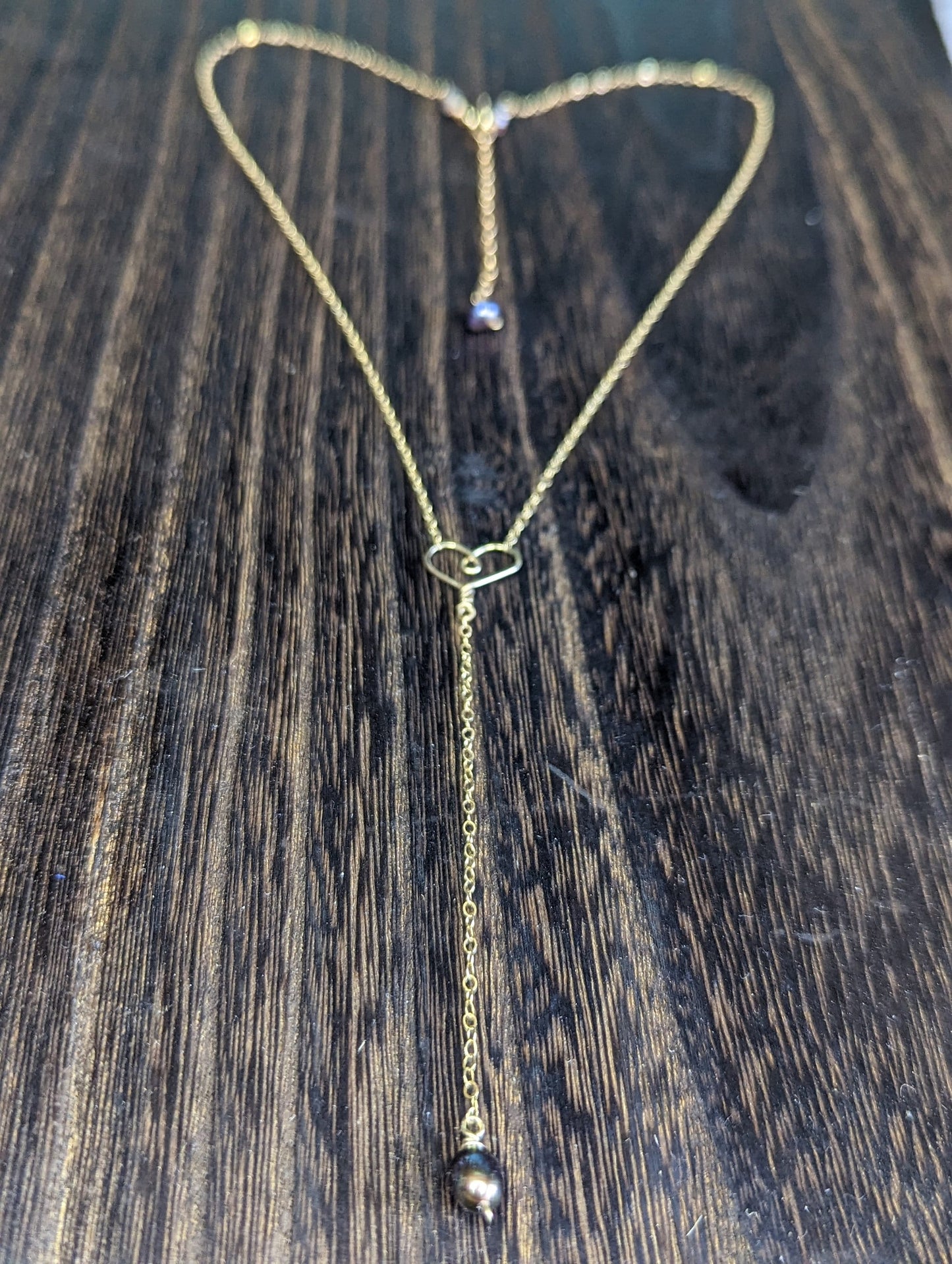 Lariat Heart Necklace,  Heart Necklace,  Love necklace