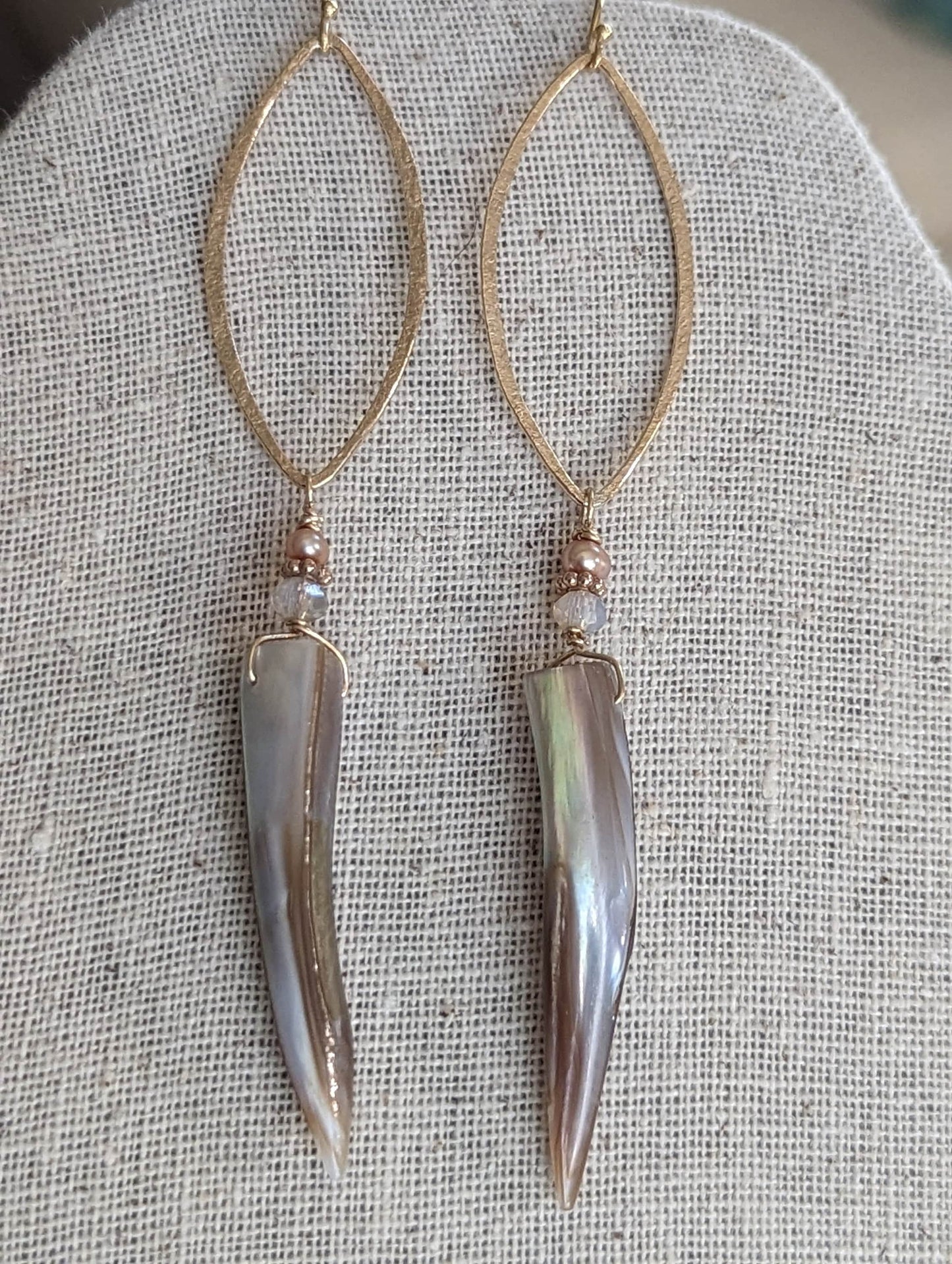 Statement Mother of Pearl Earrings