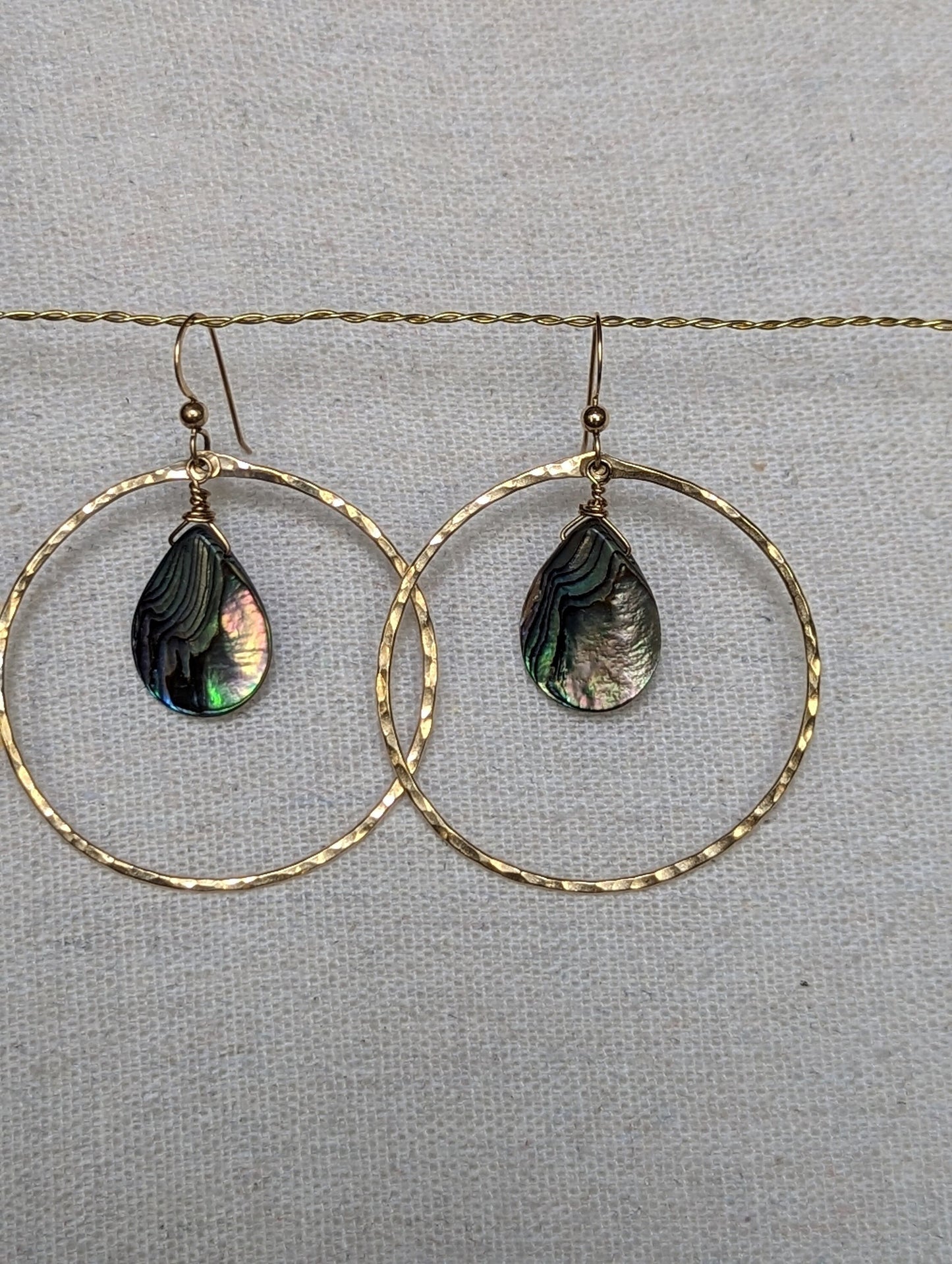 Abalone Hoops - Hoop Earrings