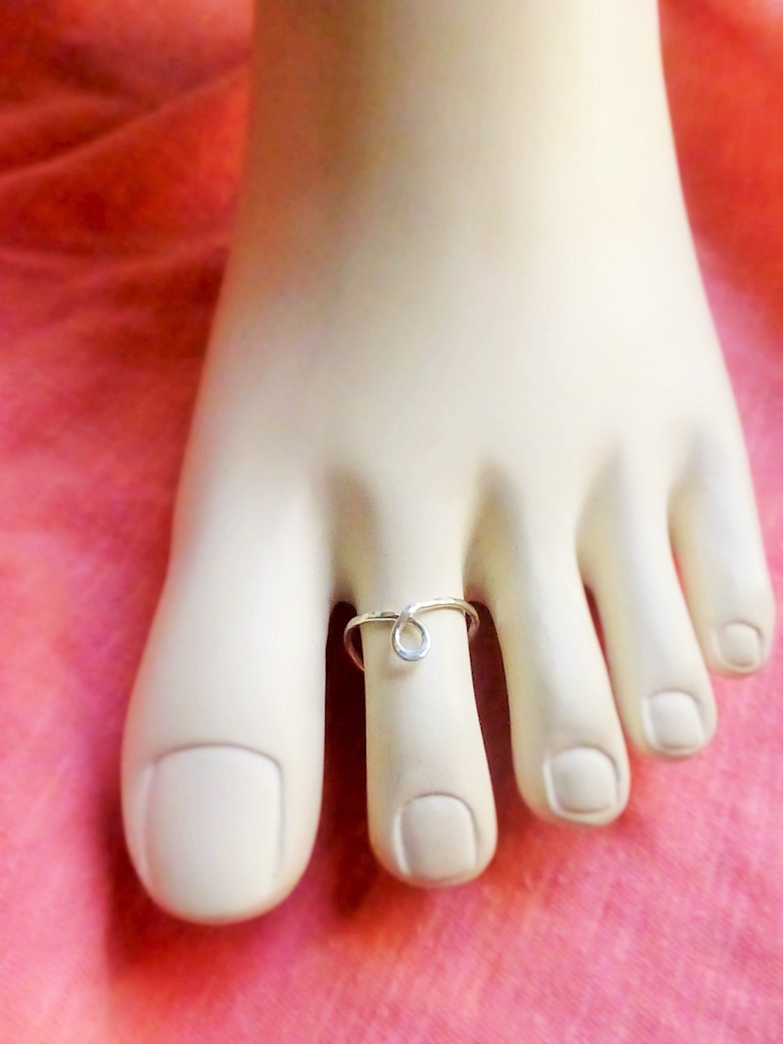 Breast Cancer Awareness Toe Ring, Ring or Knuckle Ring