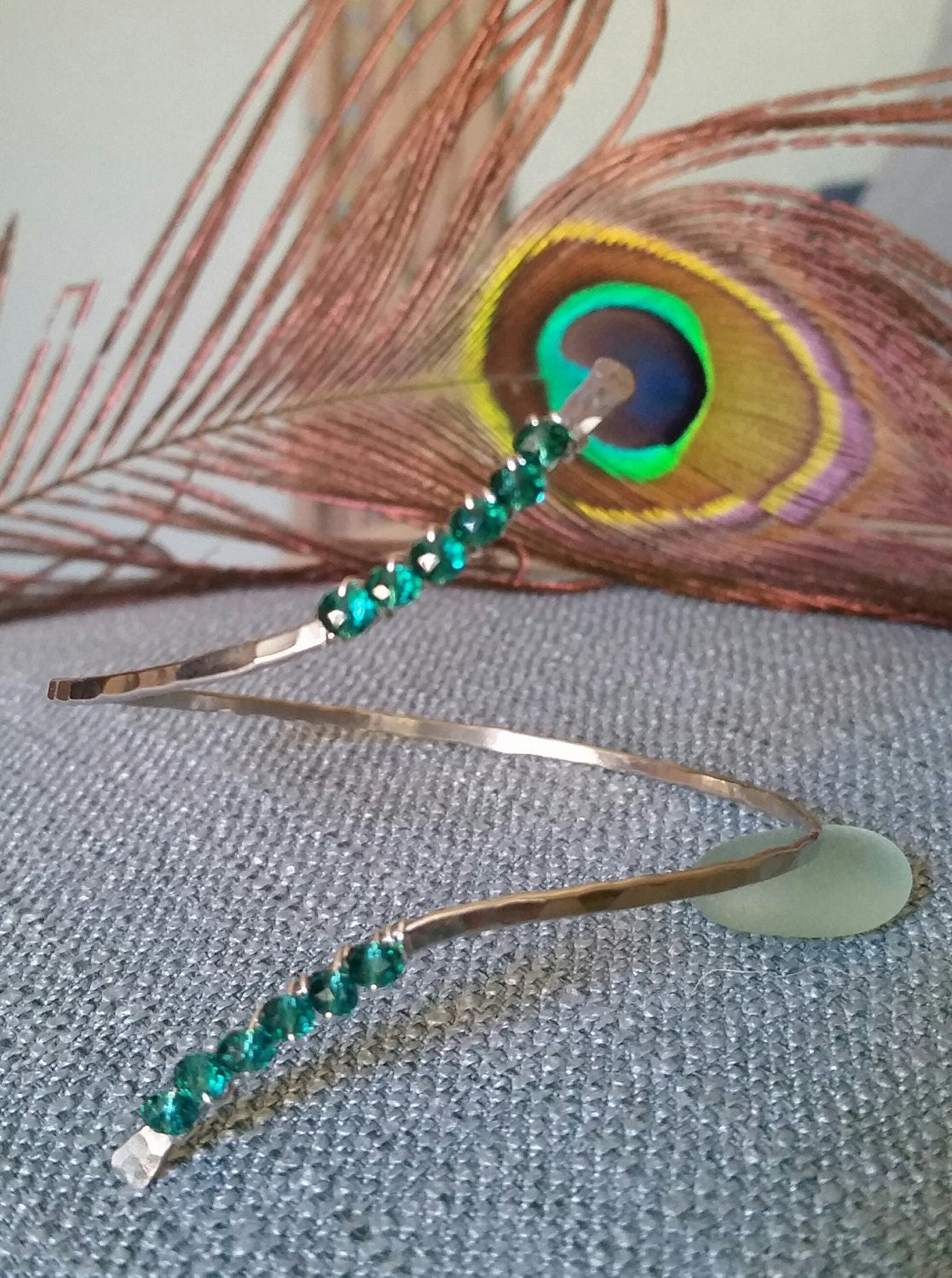 Upper Arm Cuff ~ Custom Color Wire and Beads